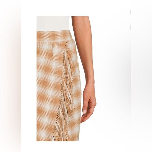 Fringed Faux Wrap Skirt - Picture 5 of 5